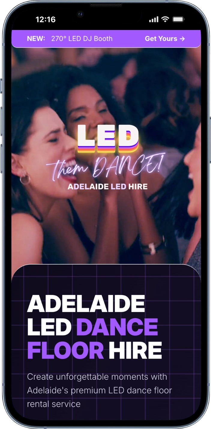 Adelaide LED Hire website