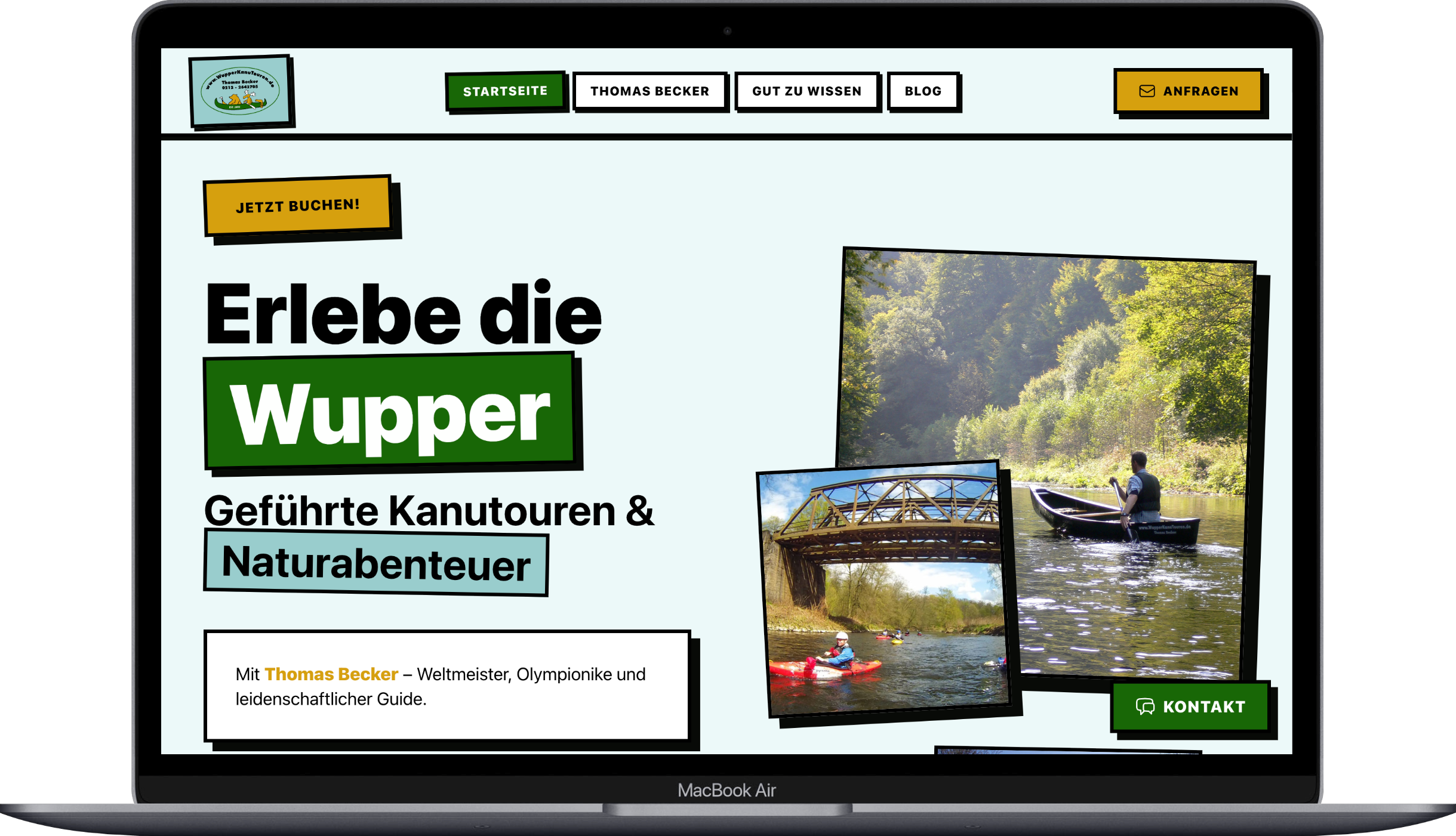 wupperkanutouren.de Website Screenshot - OFFLINE Agency Reference