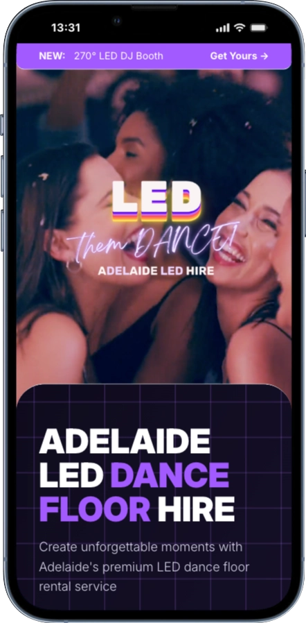 adelaideledhire.com.au Website Screenshot - OFFLINE Agency Reference
