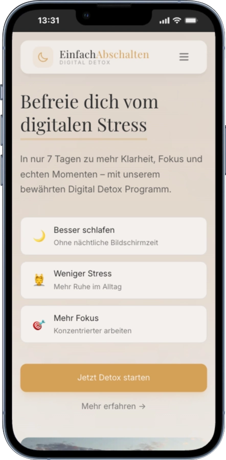 einfachabschalten.de Website Screenshot - OFFLINE Agency Reference