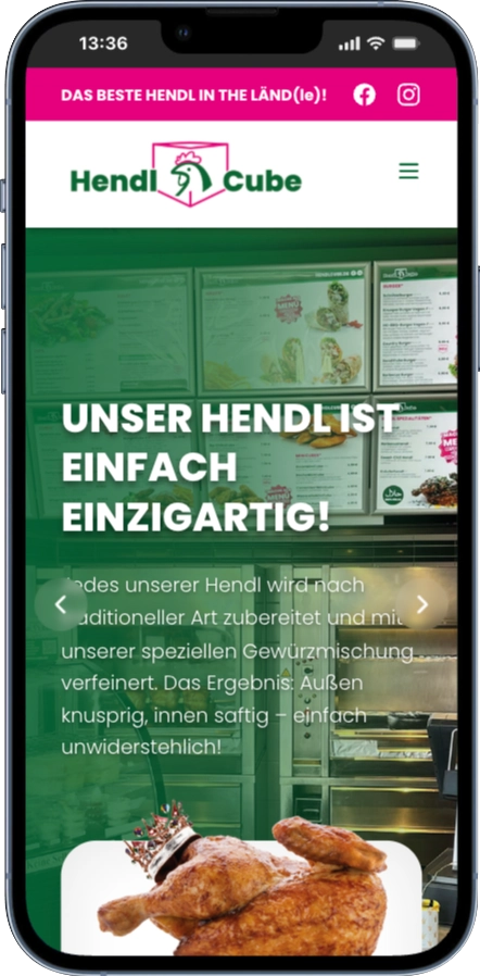 hendlcube.de Website Screenshot - OFFLINE Agency Reference