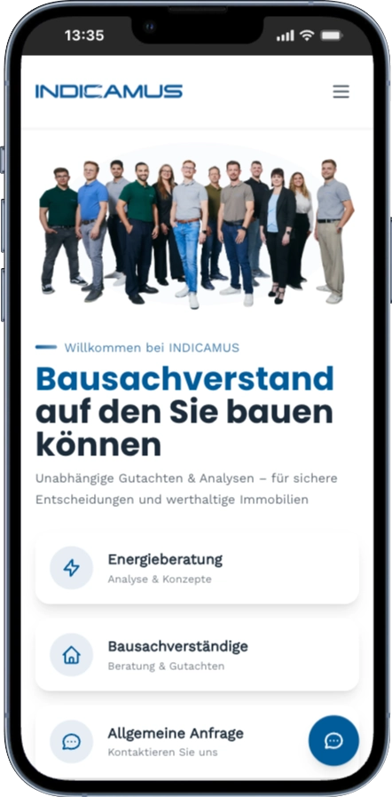 indicamus.de Website Screenshot - OFFLINE Agency Reference