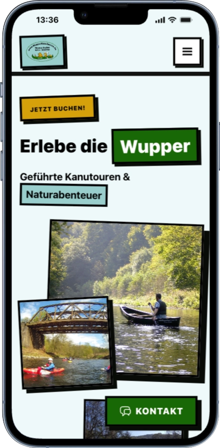 wupperkanutouren.de Website Screenshot - OFFLINE Agency Reference