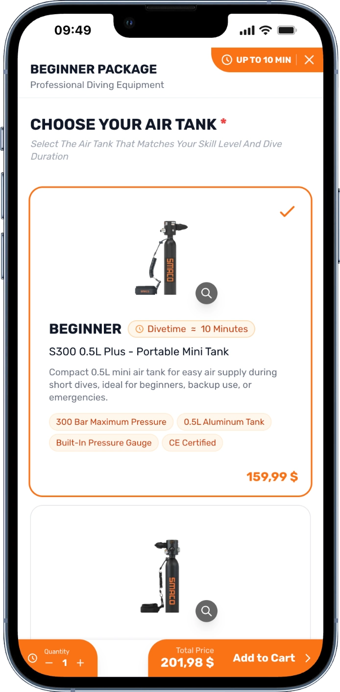 DopeFish Diving Website Mobile