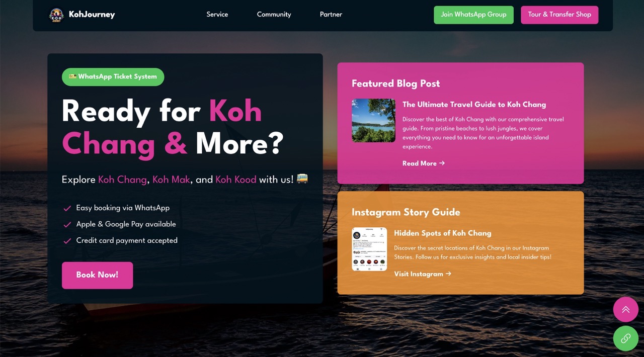 Koh Journey Website Screenshot